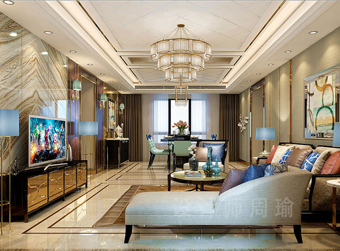 大鸡巴草逼动态图世纪江尚三室两厅168平装修设计效果欣赏